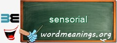 WordMeaning blackboard for sensorial